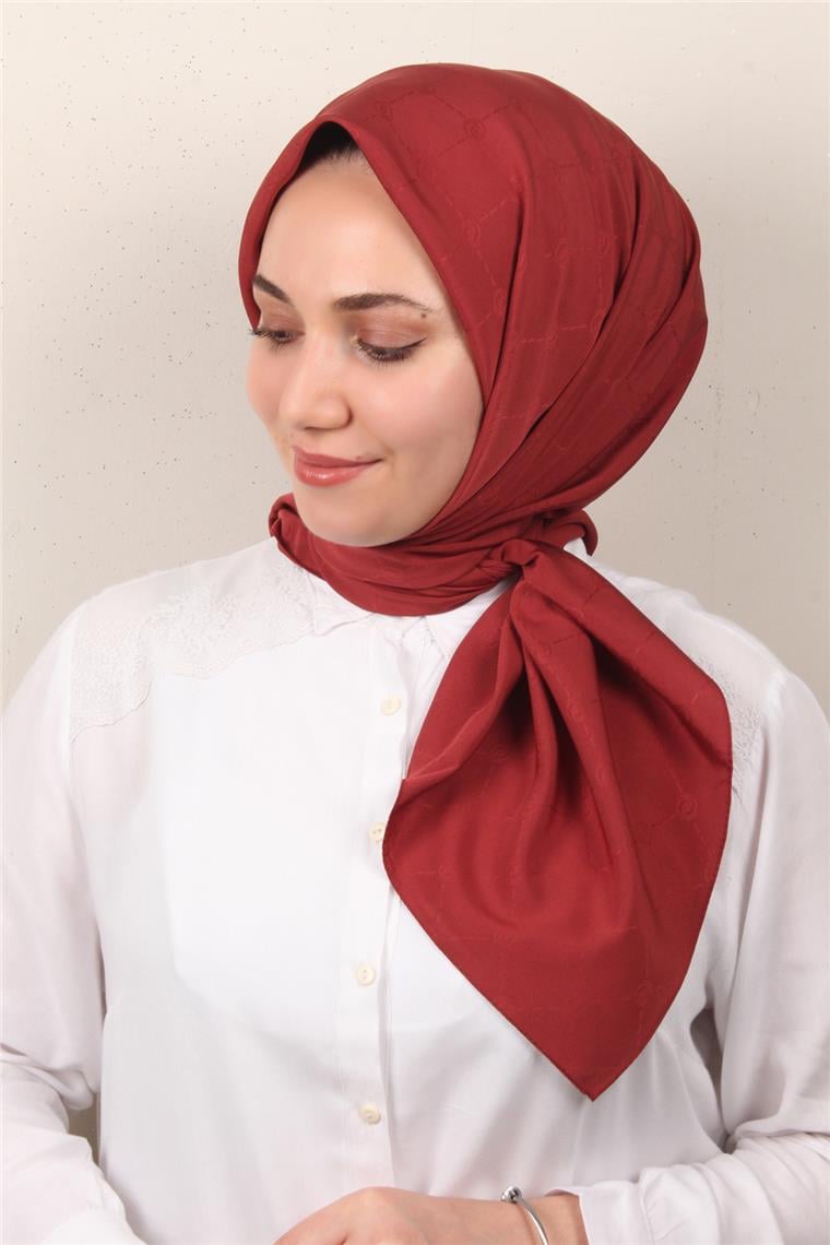 Jakarlı Icon Eşarp 2758-4 Kızıl Toprak