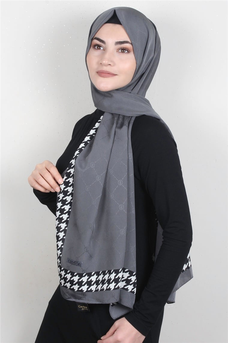 Jakarlı Icon Şal 1359-3 Füme