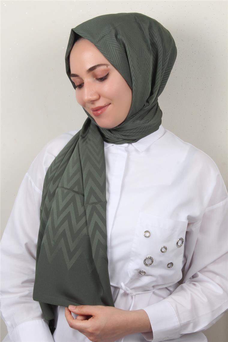 Jakarlı İcon Şal 3101-10 Haki