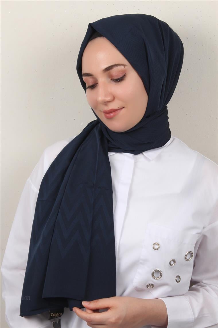 Jakarlı İcon Şal 3101-11 Lacivert