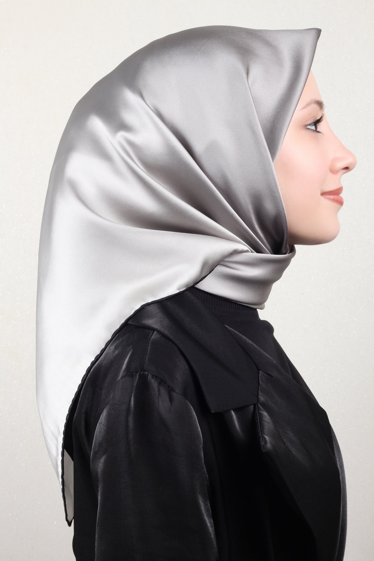 Joyas Degrade İpek Eşarp 4141-8 Füme-Siyah