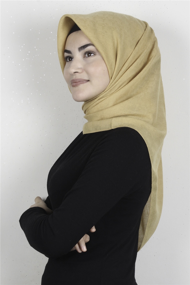 Keten Pamuklu Eşarp 3395-18 Portal Çiçeği
