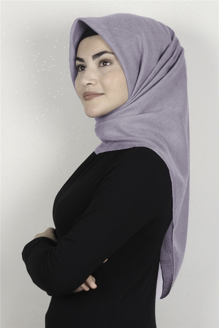 Keten Pamuklu Eşarp 3395-5 Leylak