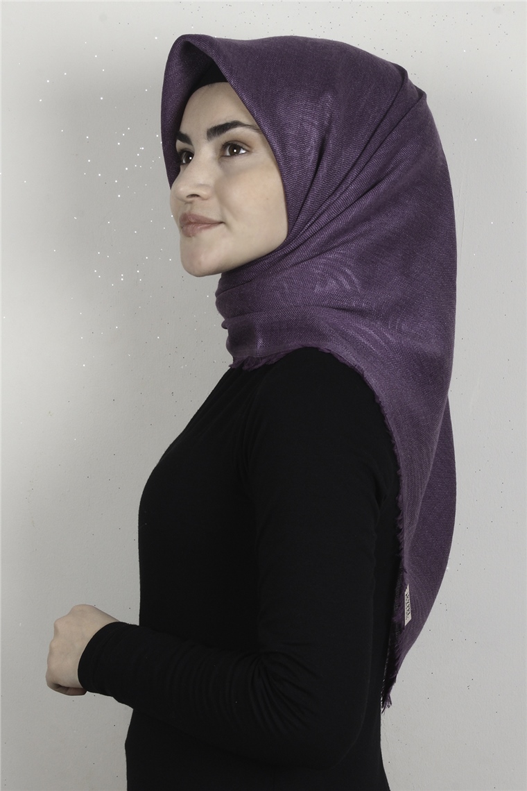 Kışlık Yün Eşarp 1196-3 Mor