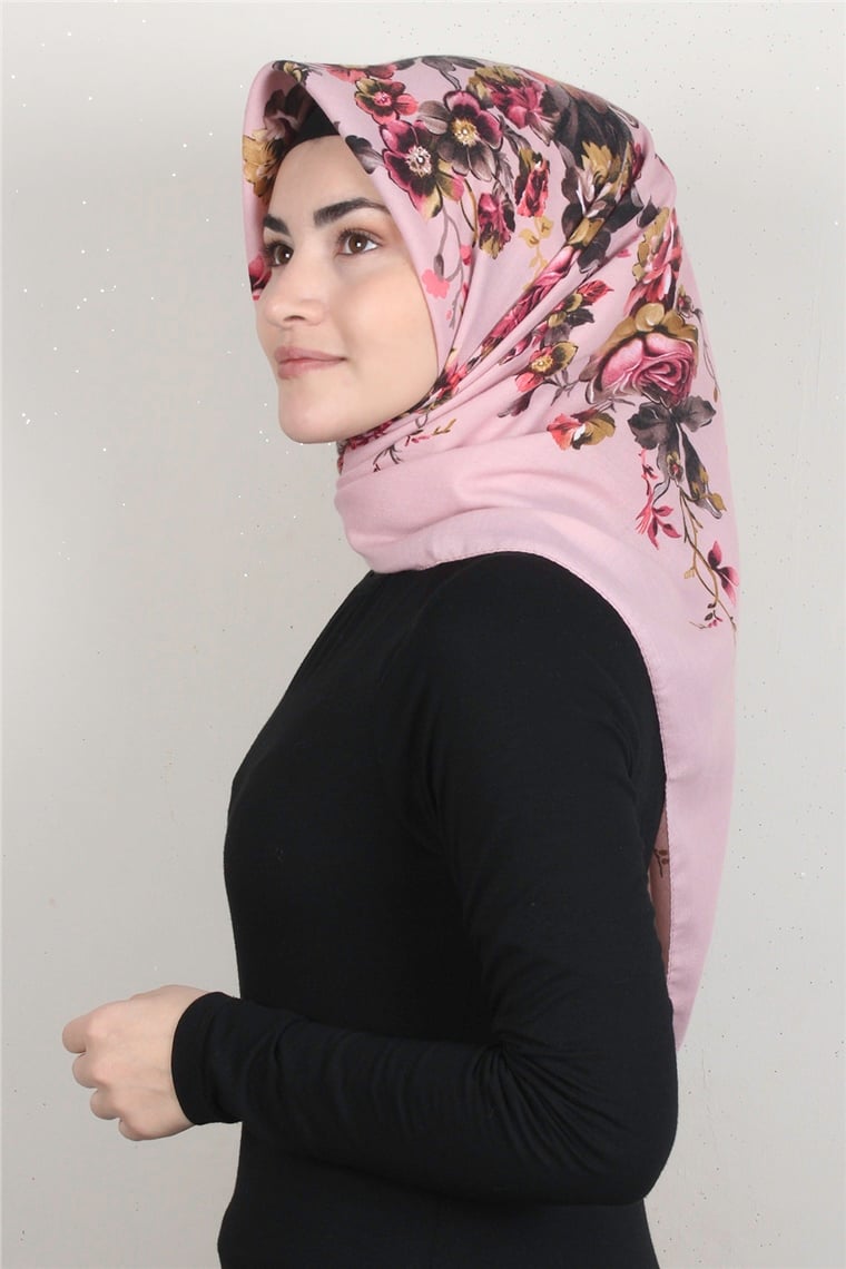 Kışlık Yün Eşarp 1197-5 Pudra
