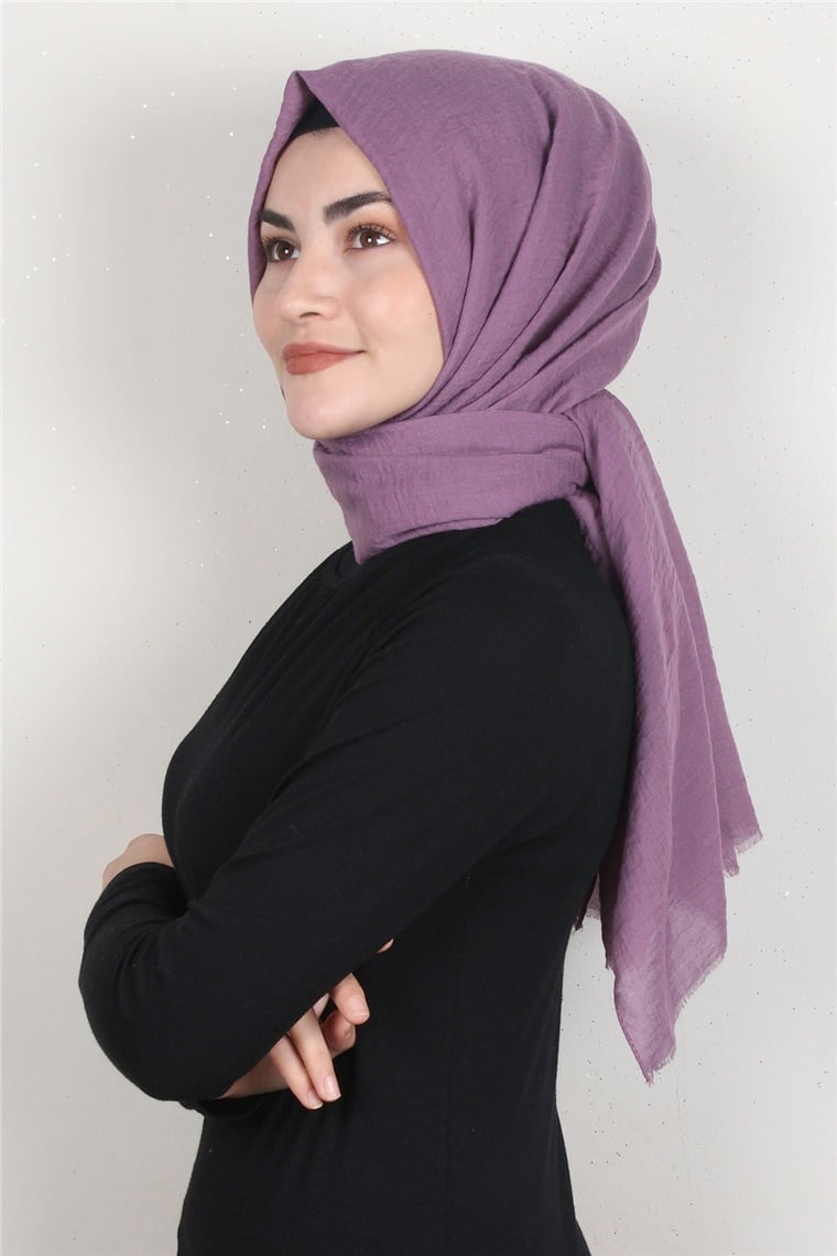 Kraşlı Pamuk Şal 2723-15 Leylak