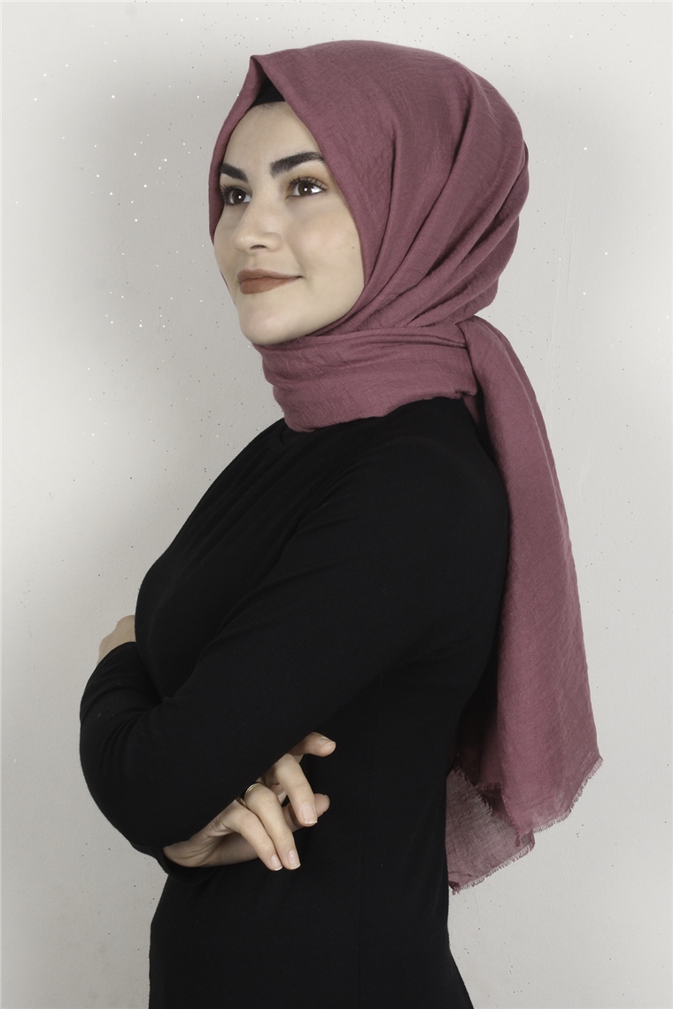 Kraşlı Pamuk Şal 2723-6 Pembe