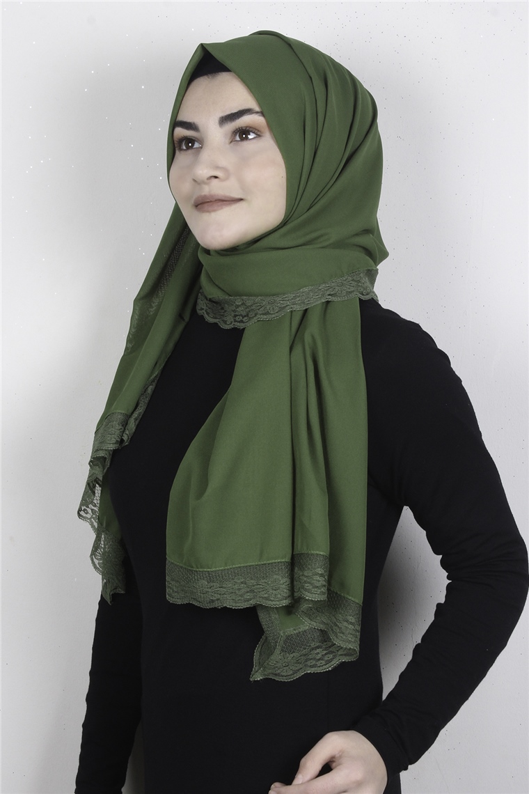 Krep Dantel Şal 1191-137 Fıstık Yeşili