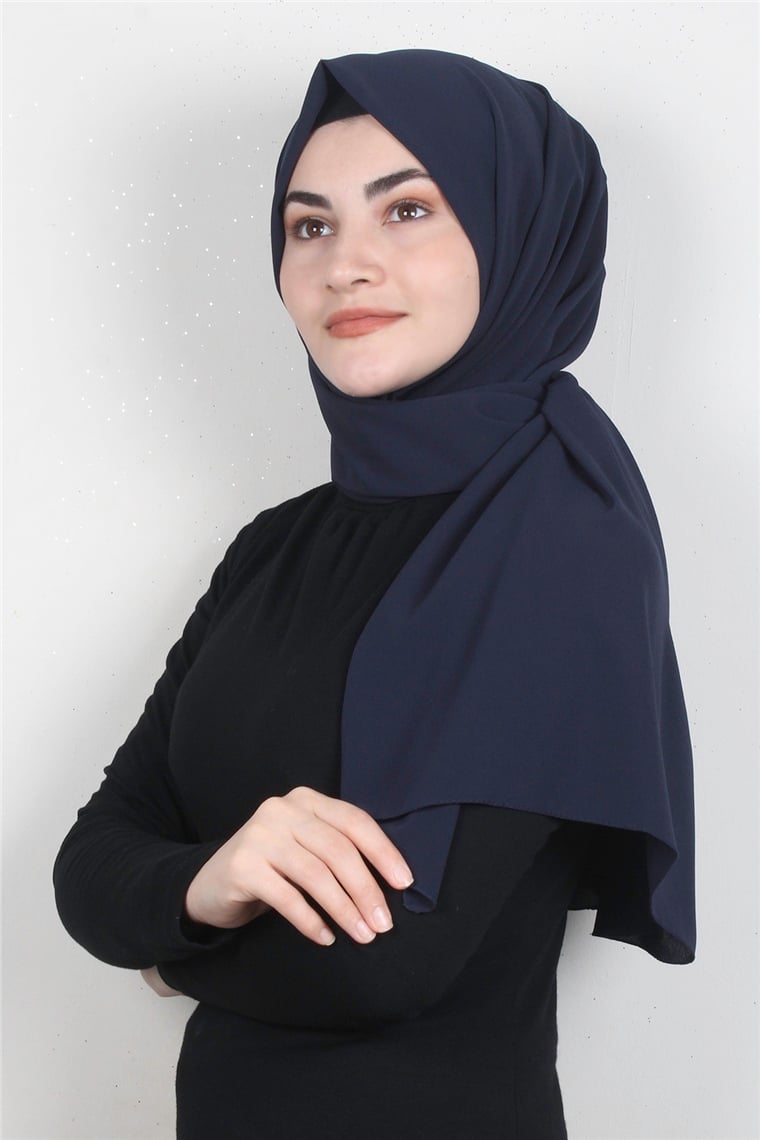Kumlu Medine İpeği Şal 1362-6 Lacivert