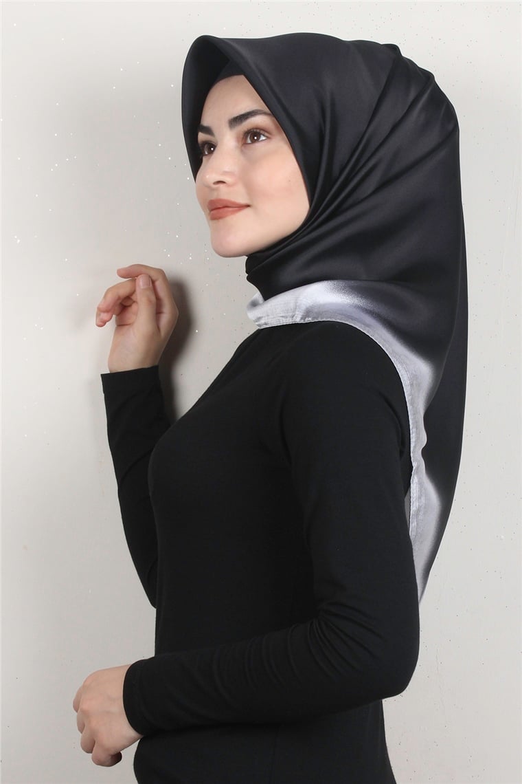 Lady Eşarp 3629-3 Siyah-Gümüş