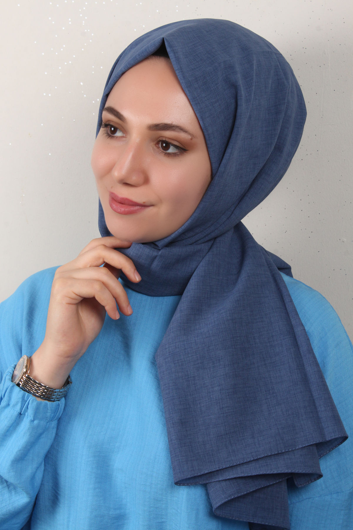 Lidya Şal 2769-26 İndigo