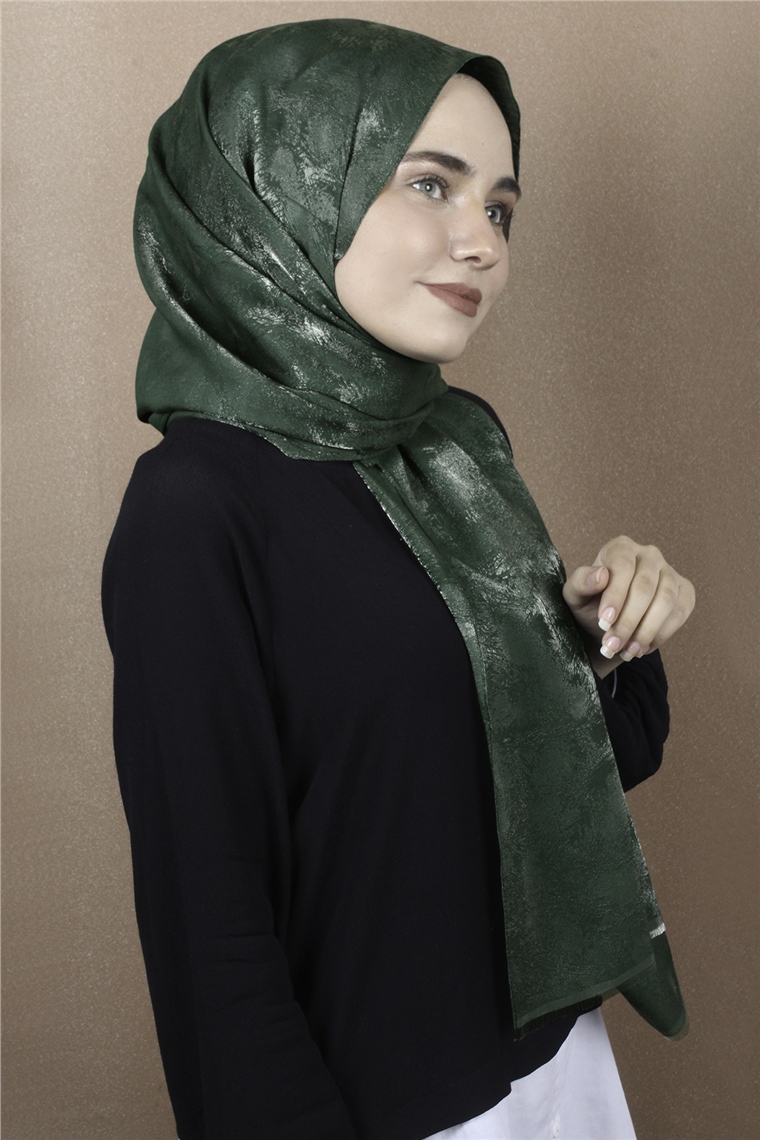 Liza Simli Şal 2629-16 Haki Yeşili 