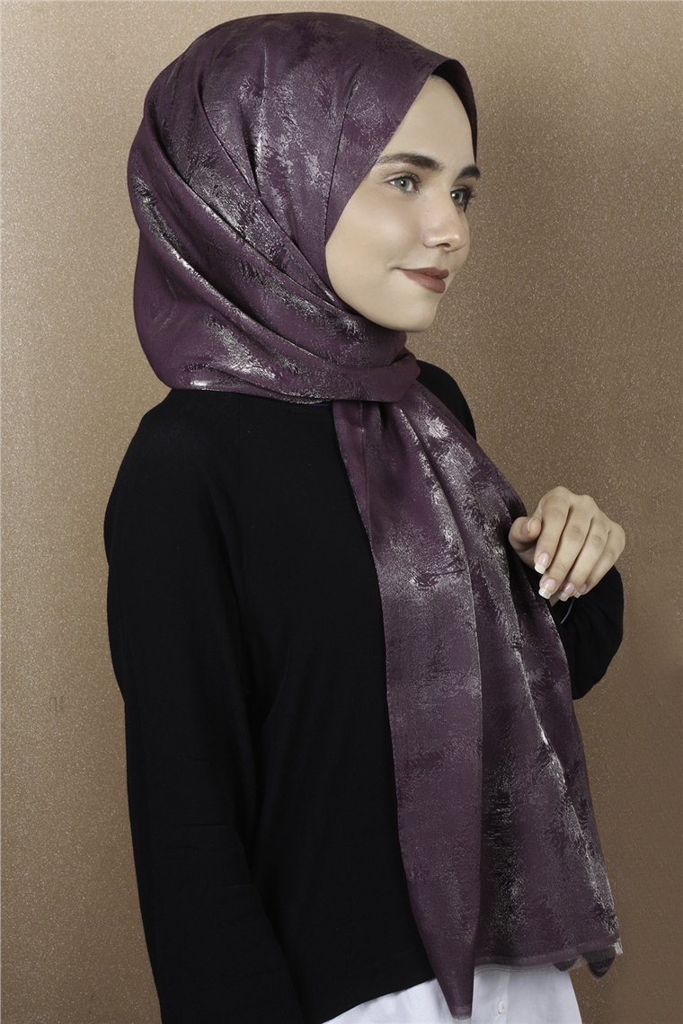 Liza Simli Şal 2629-17 Erguvan