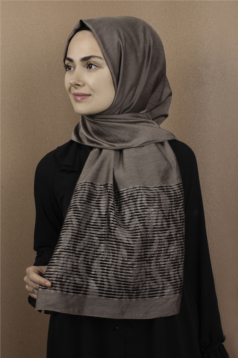 Liza Simli Şal 2629-6 Toprak