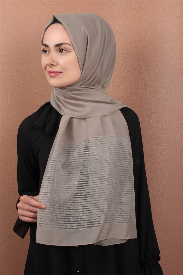 Liza Simli Şal 2629-8 Bej