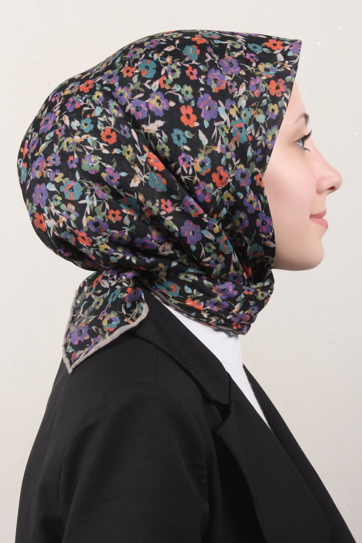 Lo'cella Pamuklu Soft Eşarp 4161-13 Siyah