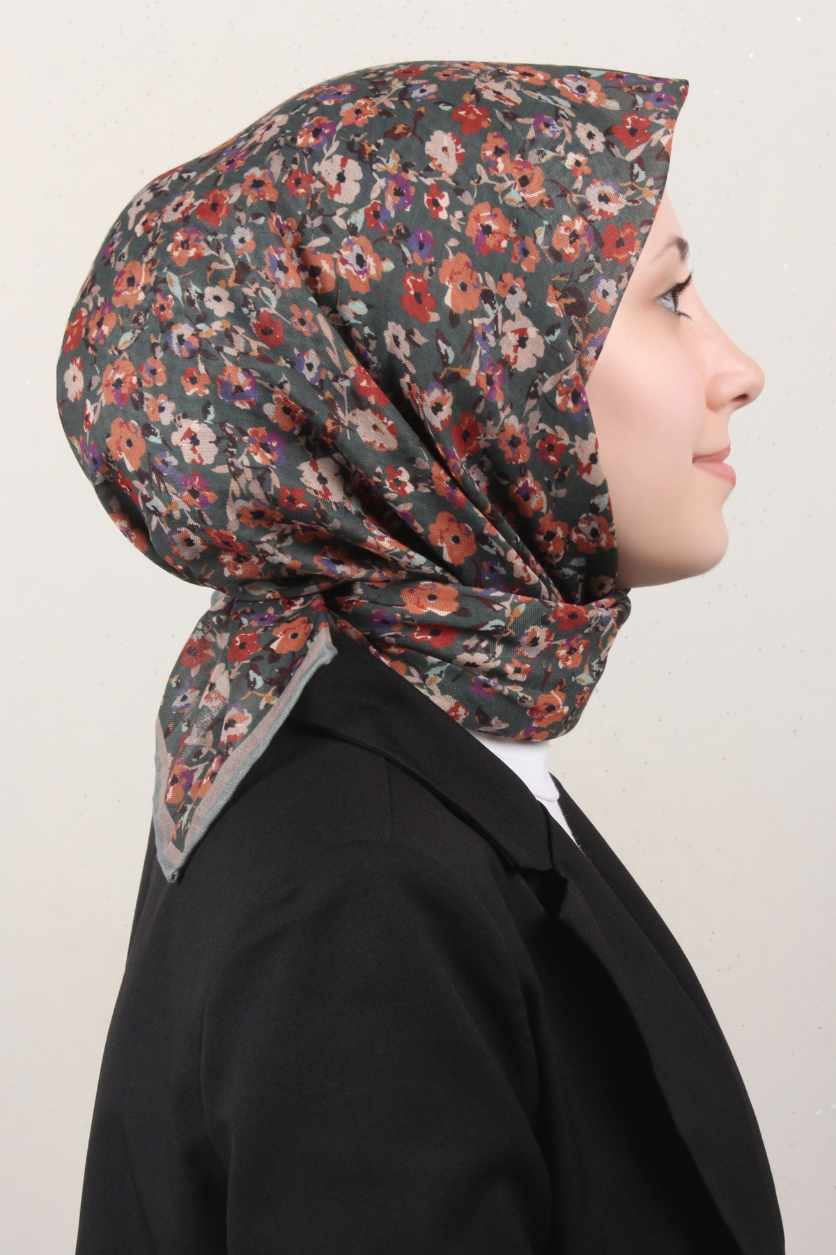 Lo'cella Pamuklu Soft Eşarp 4161-17 Haki