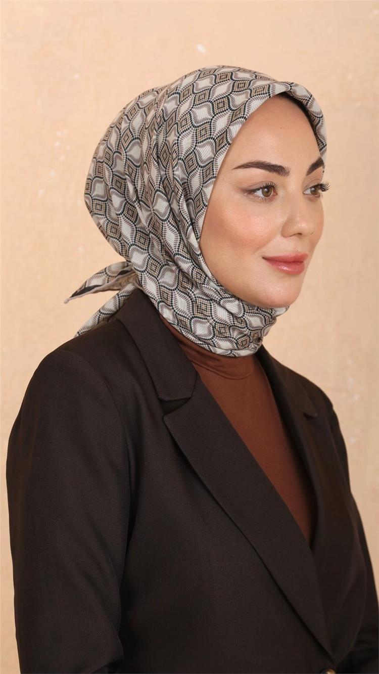 Lo'cella Pamuklu Soft Eşarp 4522-8 Krem 