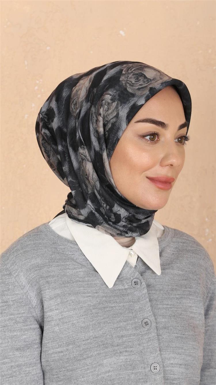 Lo'cella Pamuklu Soft Eşarp 4527-1 Siyah 