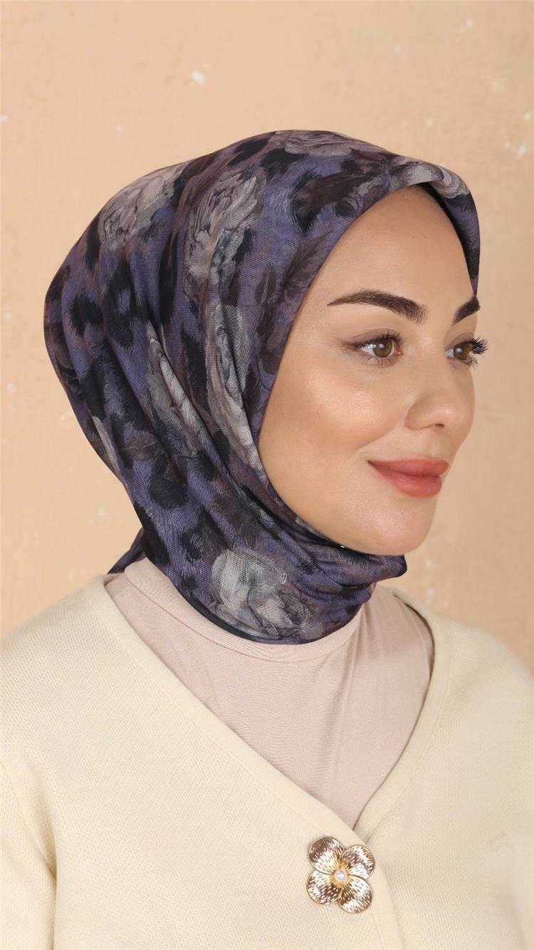Lo'cella Pamuklu Soft Eşarp 4527-4 Mor 