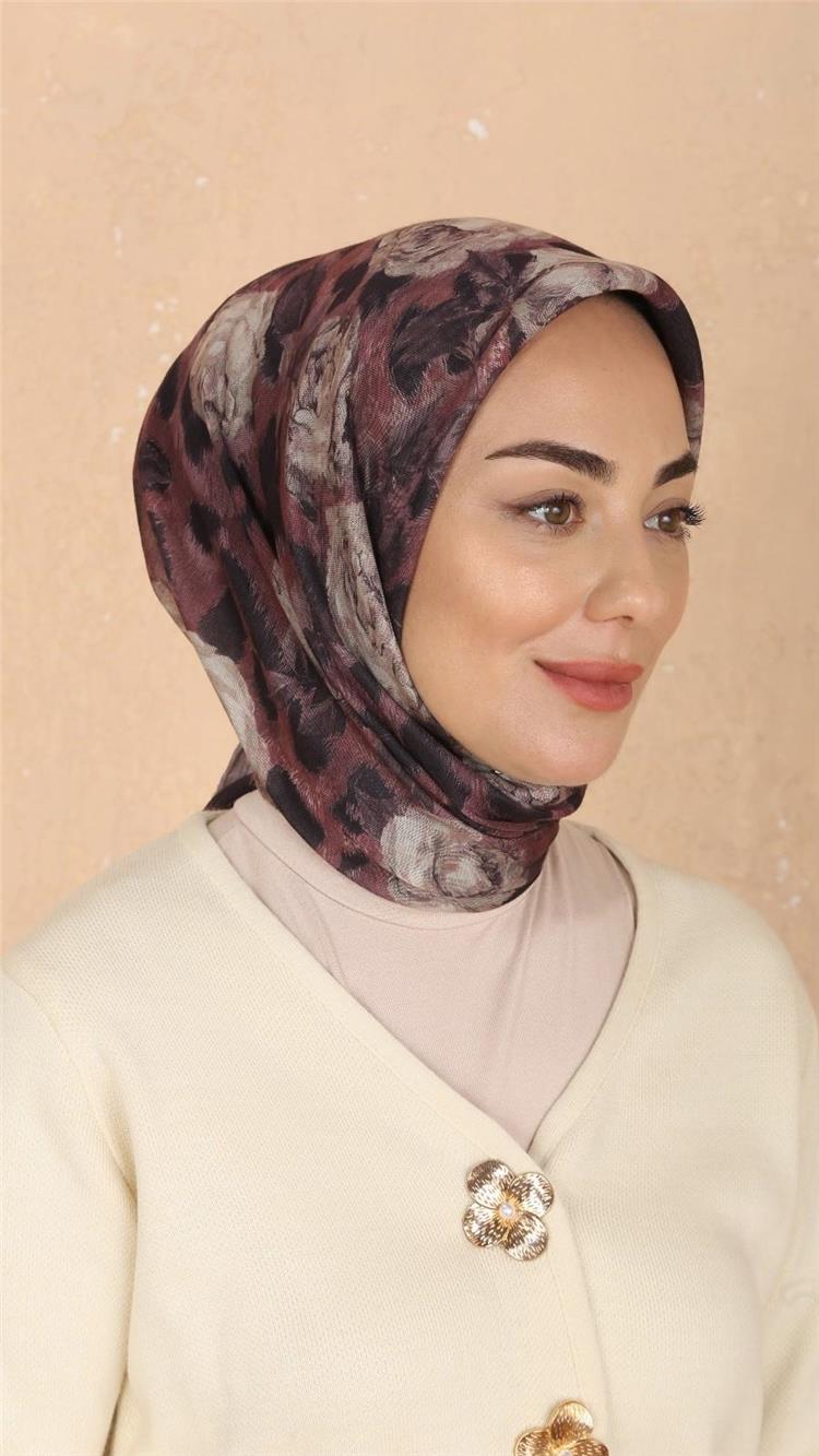 Lo'cella Pamuklu Soft Eşarp 4527-5 Gül Kurusu 