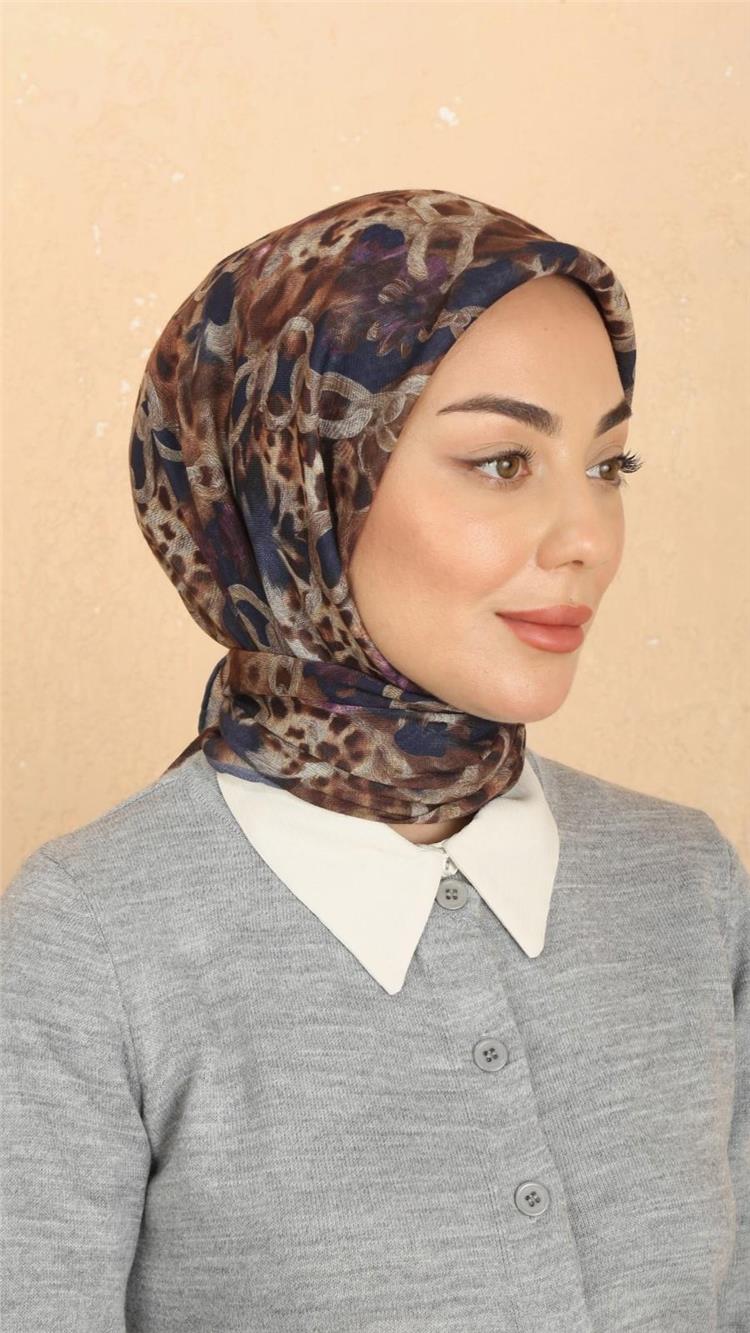Lo'cella Pamuklu Soft Eşarp 4529-3 Lacivert 