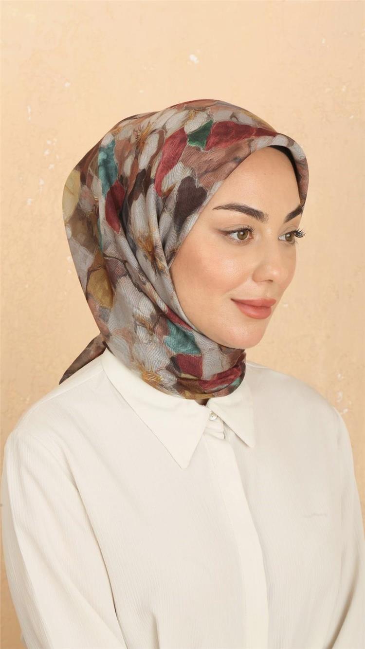 Lo'cella Pamuklu Soft Eşarp 4530-2 Kahve 