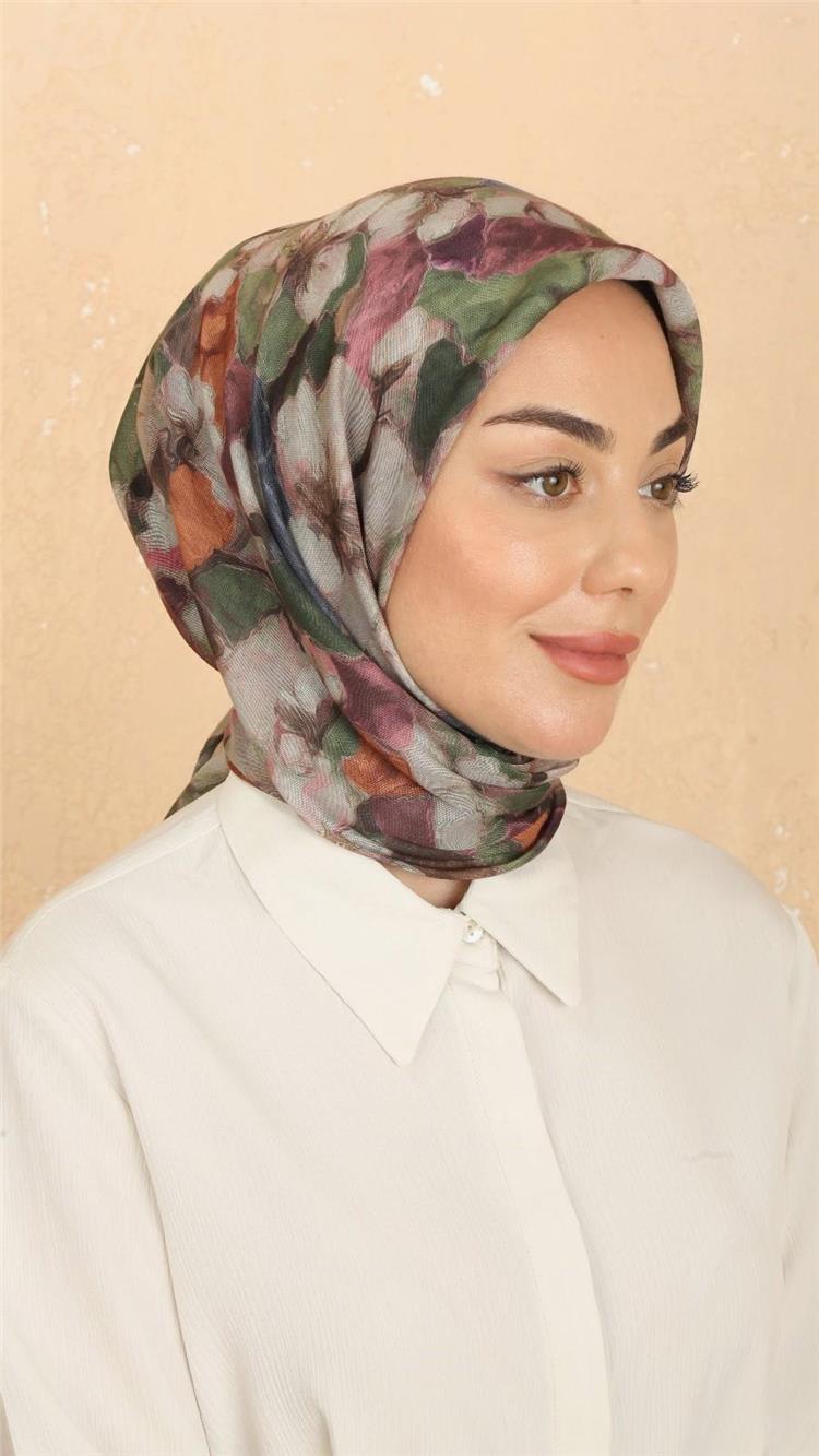 Lo'cella Pamuklu Soft Eşarp 4530-5 Yeşil 