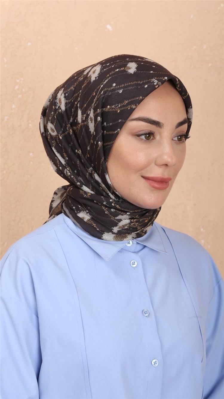 Lo'cella Pamuklu Soft Eşarp 4531-3 Acı Kahve 