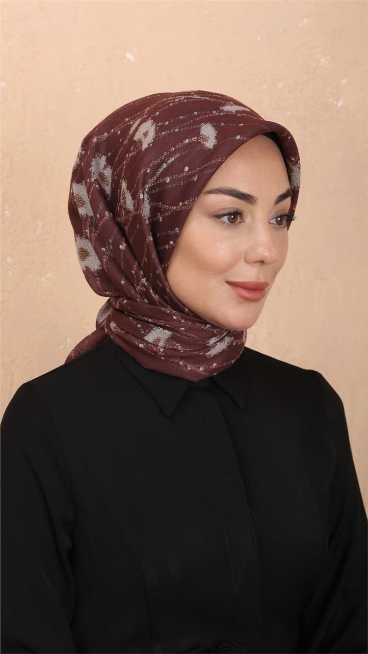 Lo'cella Pamuklu Soft Eşarp 4531-7 Bordo 