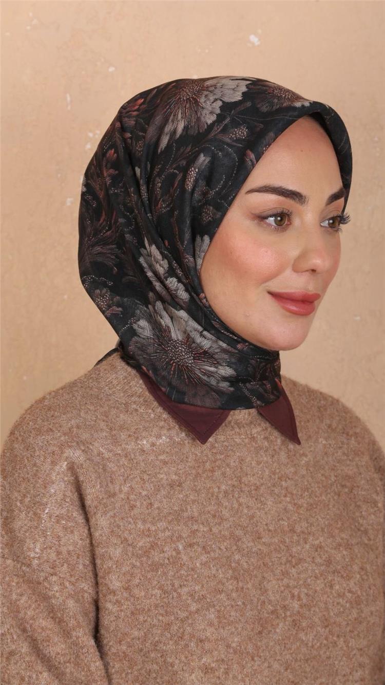 Lo'cella Pamuklu Soft Eşarp 4532-1 Siyah 