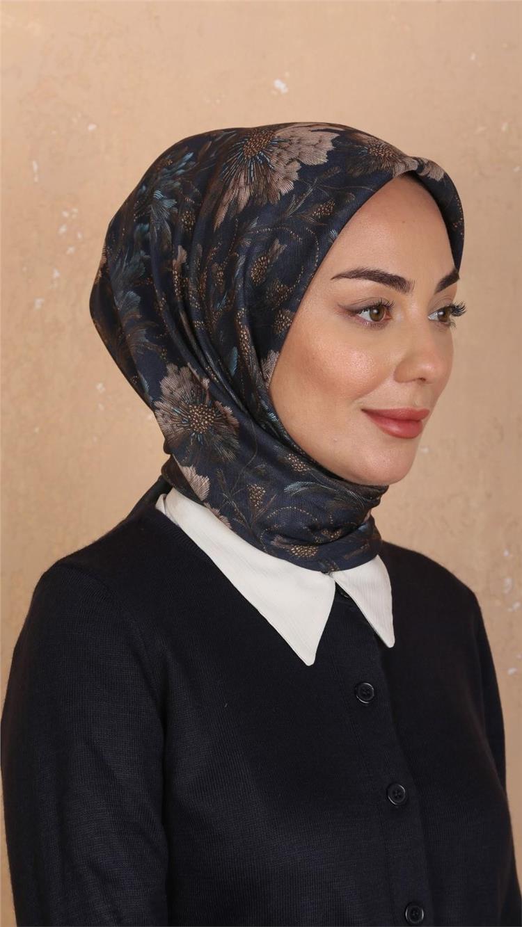 Lo'cella Pamuklu Soft Eşarp 4532-3 Lacivert 
