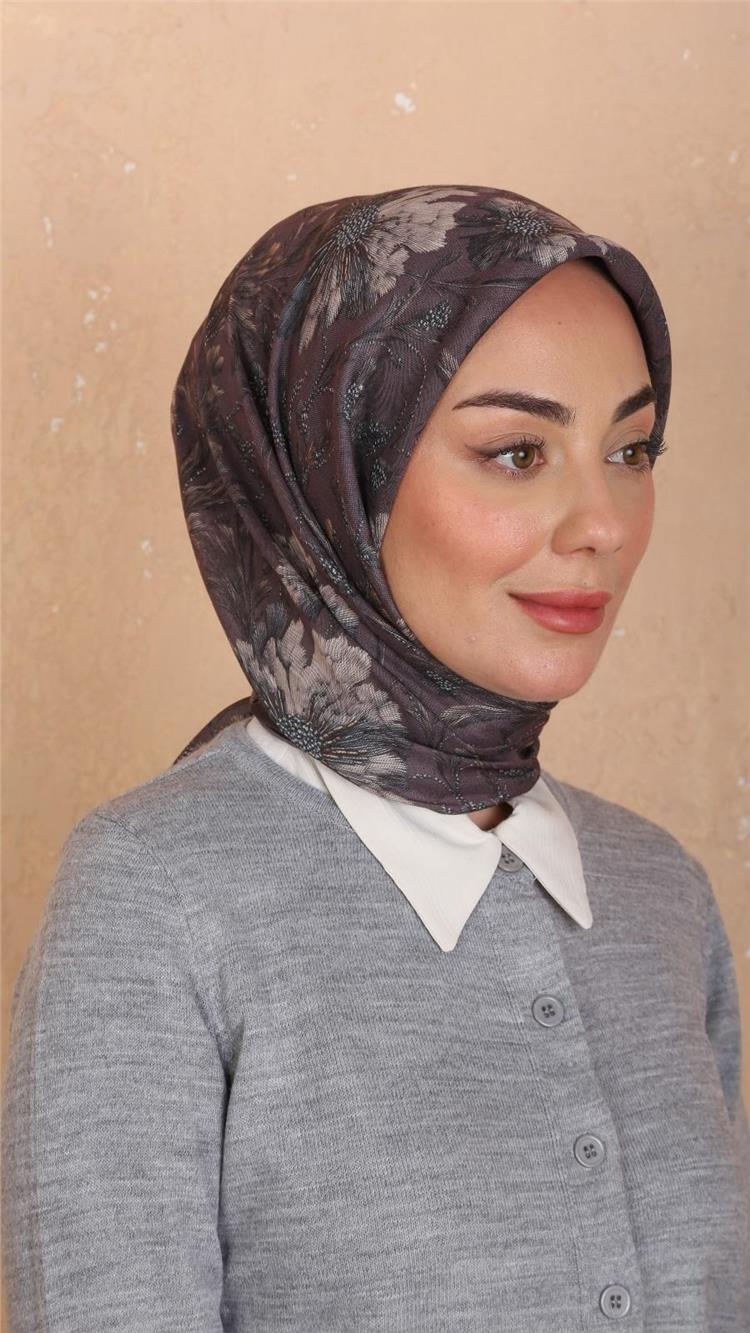 Lo'cella Pamuklu Soft Eşarp 4532-7 Kakao 