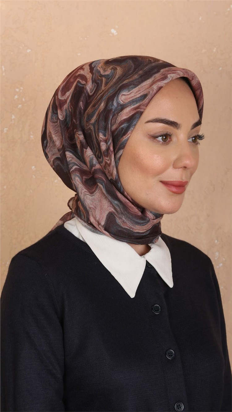 Lo'cella Pamuklu Soft Eşarp 4535-11 Acı Kahve