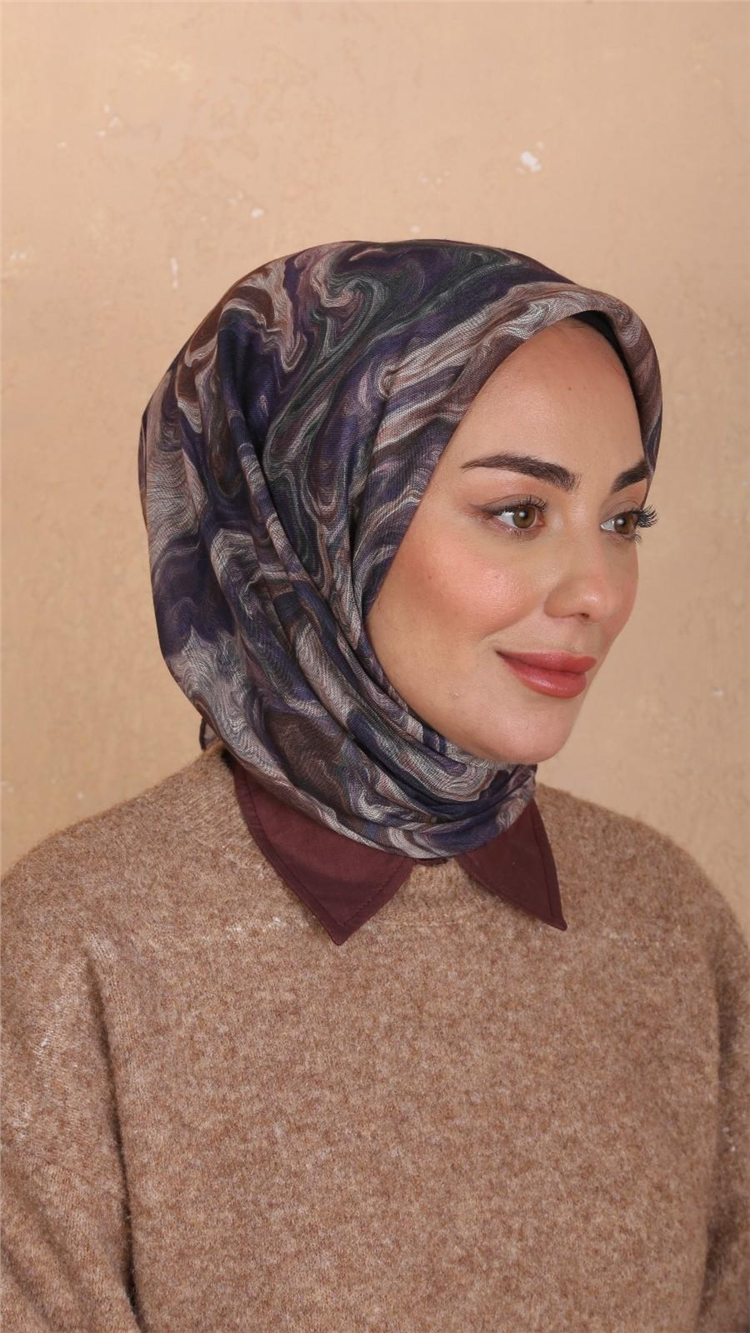 Lo'cella Pamuklu Soft Eşarp 4535-3 Mor 