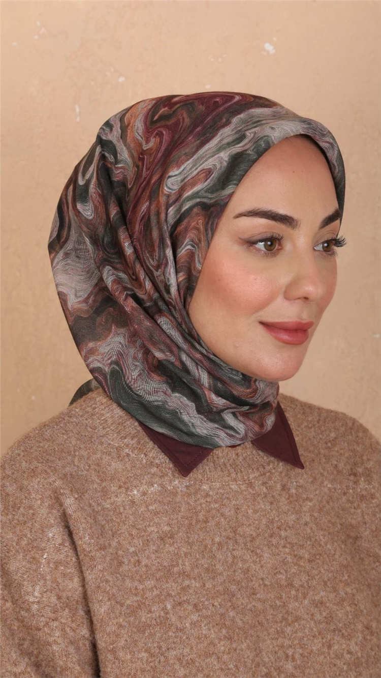 Lo'cella Pamuklu Soft Eşarp 4535-8 Yeşil 