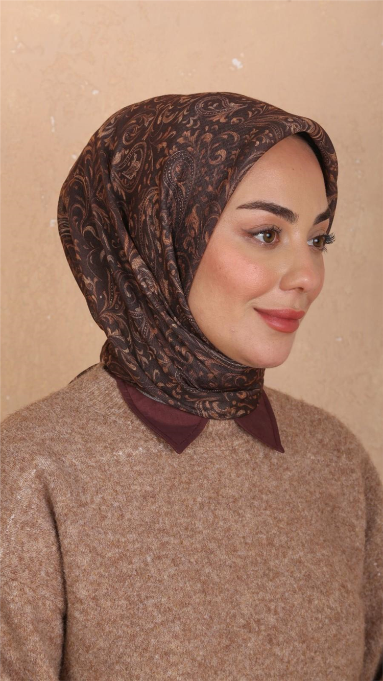 Lo'cella Pamuklu Soft Eşarp 4536-10 Kahve 