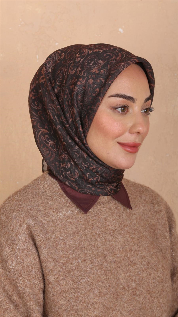 Lo'cella Pamuklu Soft Eşarp 4536-11 Acı Kahve 