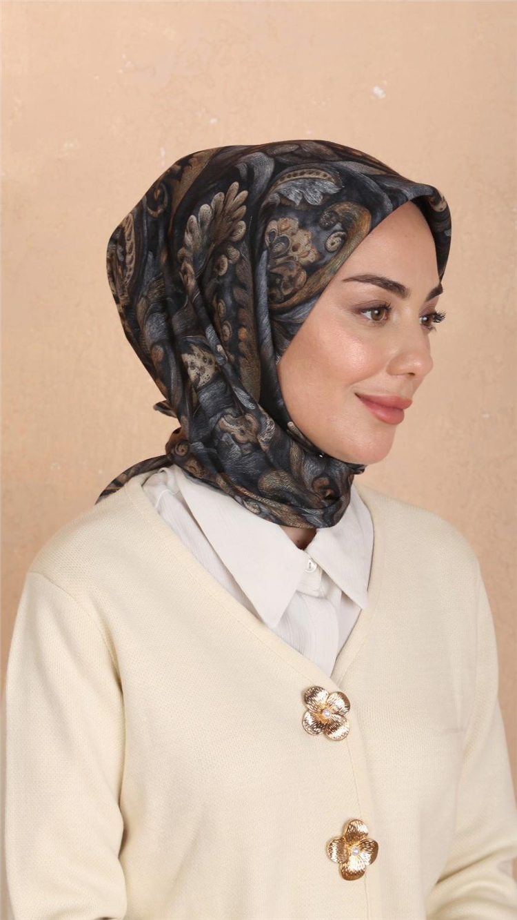 Lo'cella Pamuklu Soft Eşarp 4537-6 Siyah 
