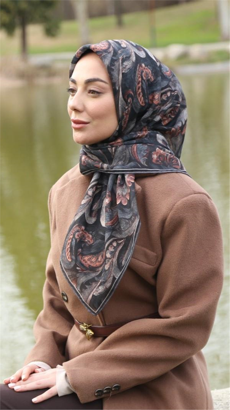 Lo'cella Pamuklu Soft Eşarp 4537-9 Siyah 
