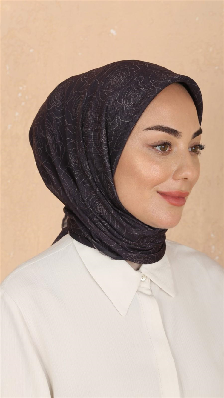 Lo'cella Pamuklu Soft Eşarp 4542-5 Koyu Mor 
