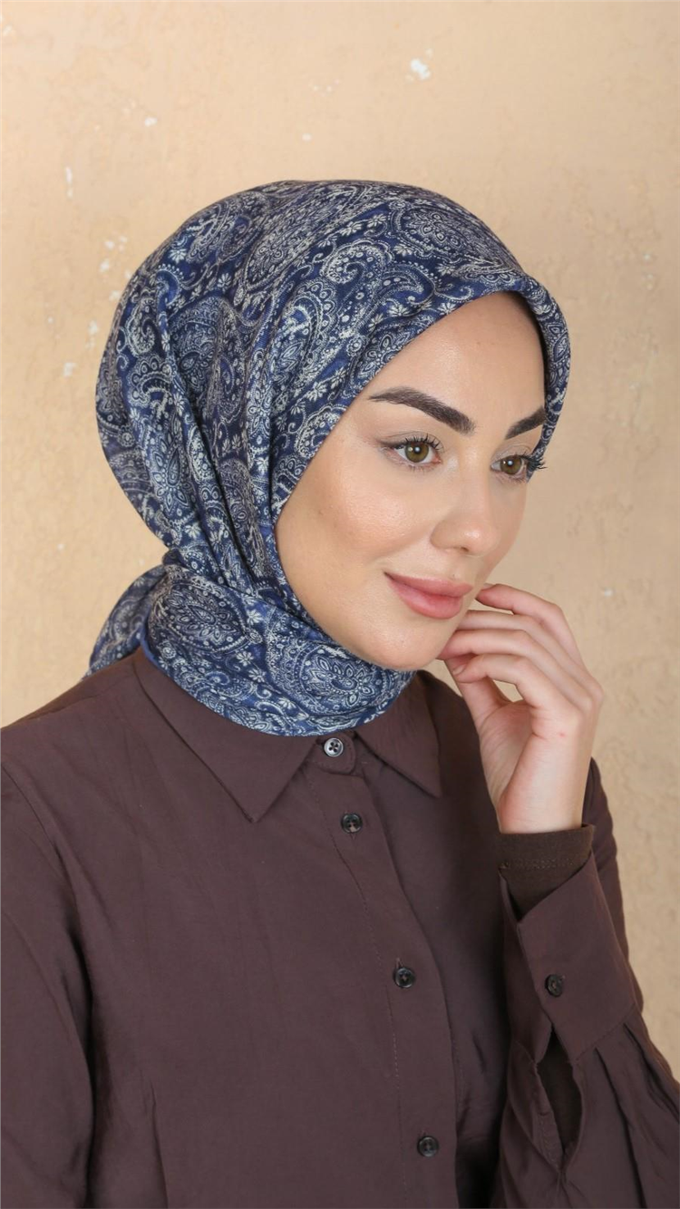 Lo'cella Pamuklu Soft Eşarp 4547-1 Lacivert 
