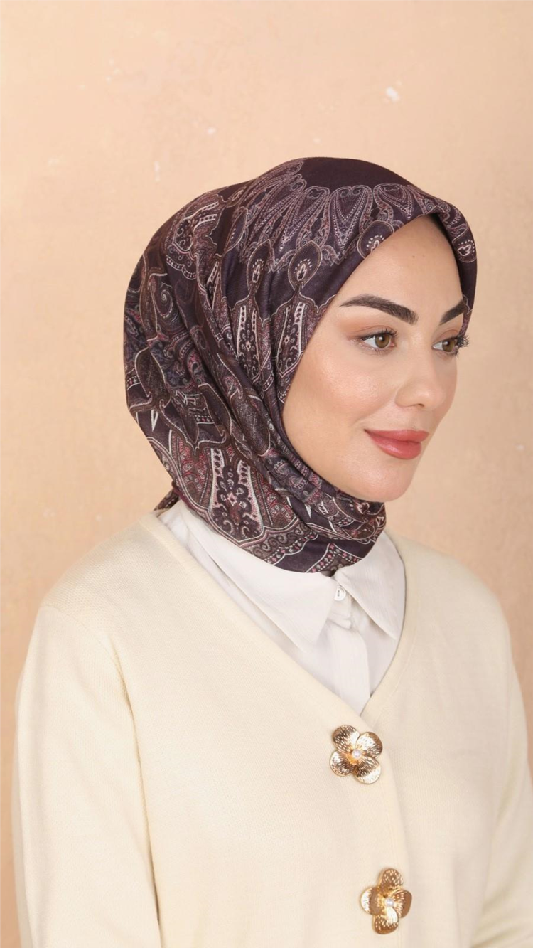 Lo'cella Pamuklu Soft Eşarp 4548-2 Mürdüm 