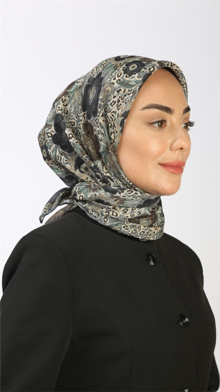 Lo'cella Pamuklu Soft Eşarp 4550-1 Gri