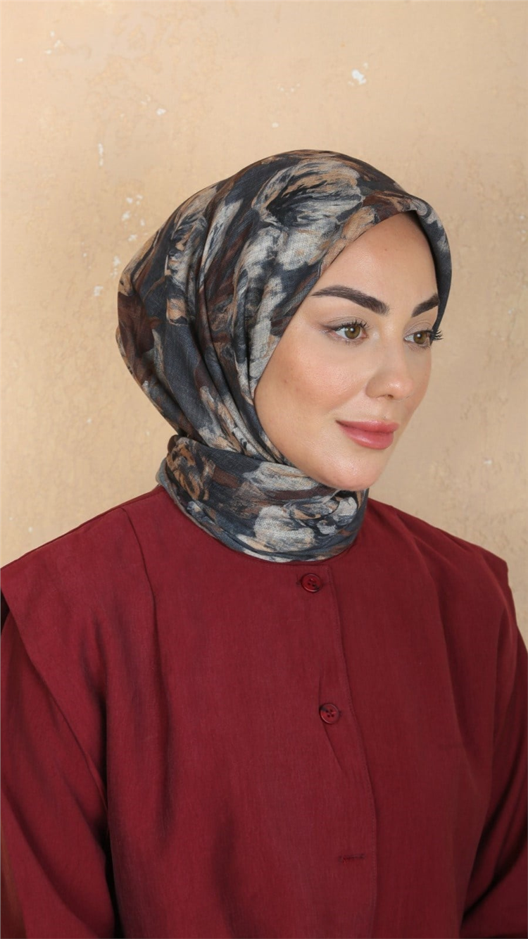 Lo'cella Pamuklu Soft Eşarp 4551-6 Antrasit 