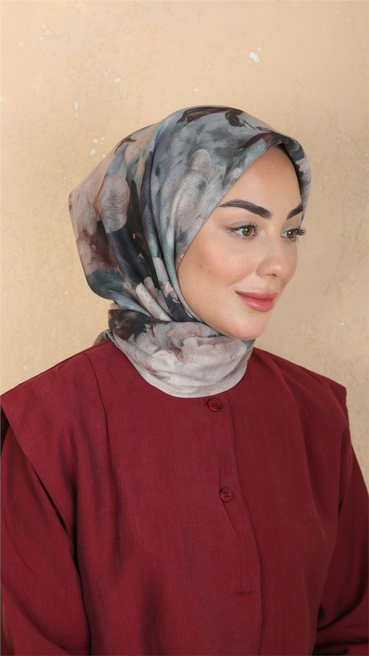 Lo'cella Pamuklu Soft Eşarp 4552-5 Antrasit 