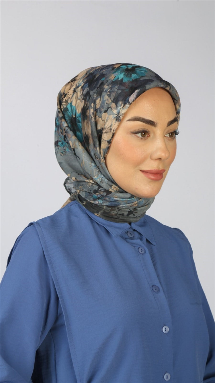 Lo'cella Pamuklu Soft Eşarp 4554-2 Gri 