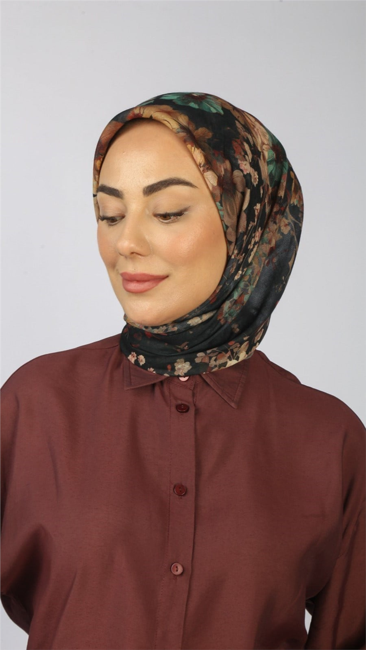 Lo'cella Pamuklu Soft Eşarp 4554-5 Siyah 