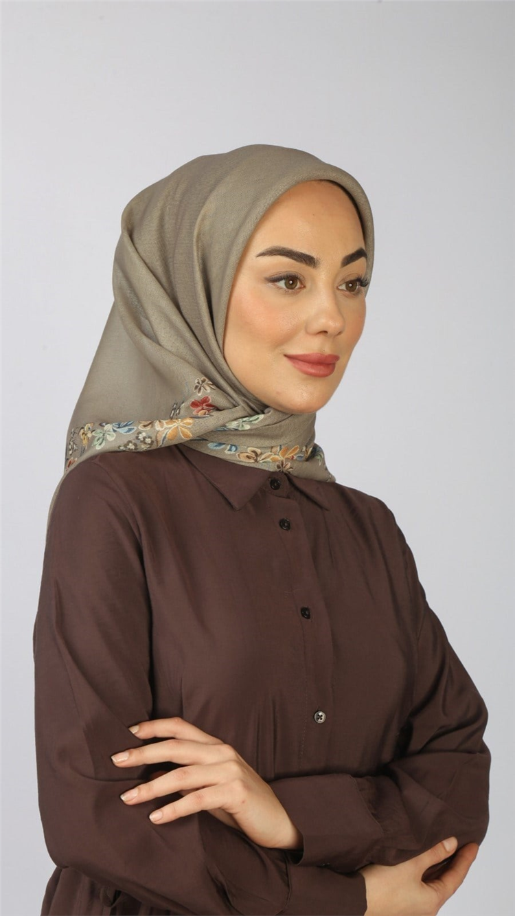 Lo'cella Pamuklu Soft Eşarp 4556-1 Vizon
