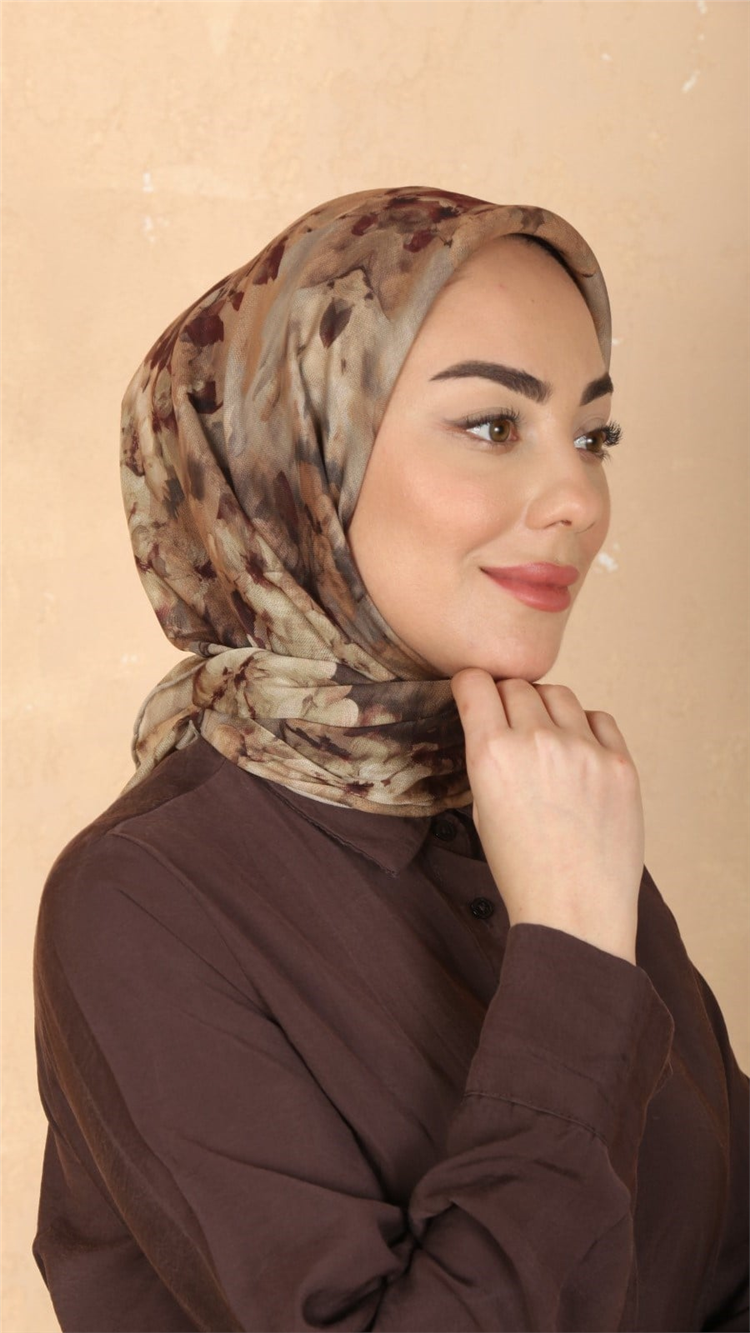 Lo'cella Pamuklu Soft Eşarp 4557-4 Camel 
